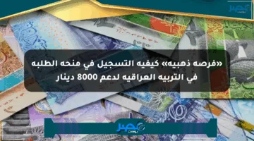 «فرصة ذهبية» كيفية التسجيل في منحة الطلبة في التربية العراقية لدعم 8000 دينار